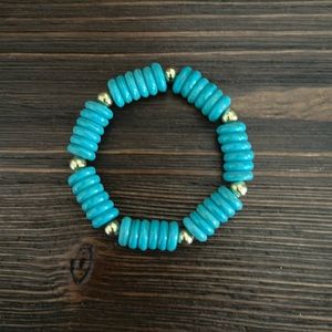 New handcrafted real turquoise and sterling silver bracelet